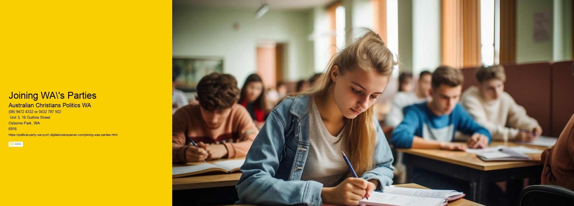 WA's Political Approaches to Education and Learning